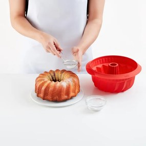Форма за печене Lekue 1009483, Ø22 см, Платинен силикон, От -60°C до +220°C, Червен