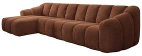Теракотен ъглов диван (ляв ъгъл) Shell – Miuform