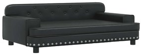 3196287 vidaXL Детски диван черен 90x53x30 см изкуствена кожа