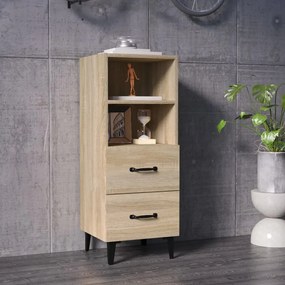 812369 vidaXL 812369  Сайдборд, дъб сонома, 34,5x34x90 см, инженерно дърво