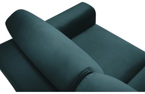 Кадифен разтегателен диван с място за съхранение в петролен цвят 235 cm Kyoto – Cosmopolitan Design