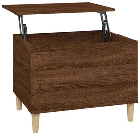 819571 vidaXL Маса за кафе, кафяв дъб, 60x44,5x45 см, инженерно дърво
