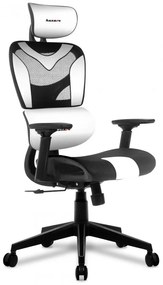 COMBAT 8.0 WHITE бяло-черен геймърски стол
