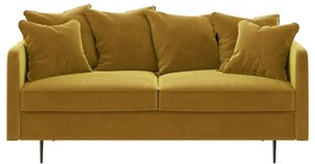 Меденожълт кадифен диван , 176 см Esme - Ghado