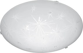 Плафониера ИСКРИ LED, ø400, бял гланц, 24W, 4000K