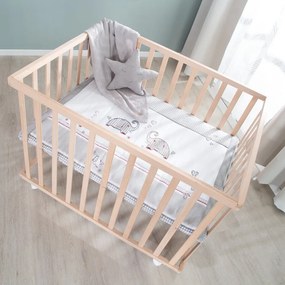 Кошара за игра на колелца в естествен цвят 100x75 cm Jumbo Twins – Roba