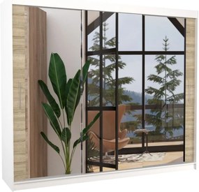 Гардероб Wrexham 250 плъзгащ се-Leuko - Drus