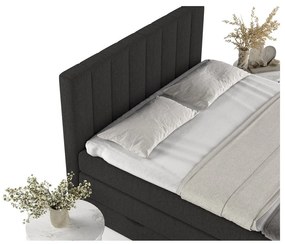 Черно боксспринг легло с място за съхранение 160x200 cm Ruby – Maison de Rêve
