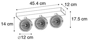 Дизайнерски прожектор бял регулируем 3-светлина - Go