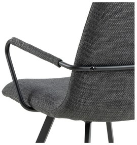 Тъмносиви трапезни столове в комплект от 2 броя Selina - Actona