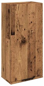 856937 vidaXL Шкаф за баня за стенен монтаж, старо дърво, 32x20x67 см