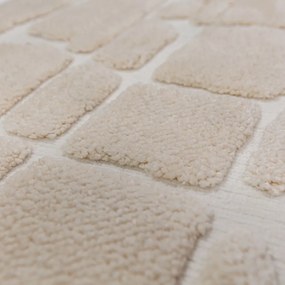 Кремав килим 133x190 cm Esra Cobbled – Flair Rugs