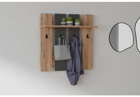 Стенна закачалка MITA 70x70 cм антрацит/кафява