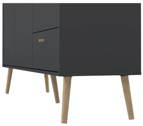 Нисък скрин в антрацит 149x82 cm Bodo - Tvilum