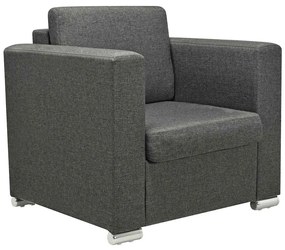 243582 vidaXL Фотьойл, тъмносив, текстил