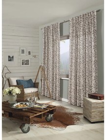 Сиво-бежова завеса със смес от лен 140x245 cm List – Sehlbach