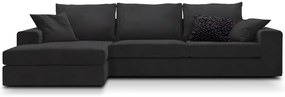 Ъгъл диван Mission-Customizable-230φ 145β cm.-Black