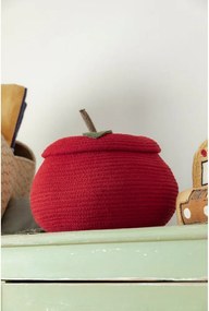 Червена текстилна детска кошница за играчки ø 28x20 cm Apple – Lorena Canals