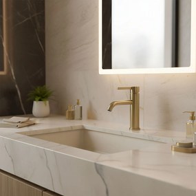 Смесител за мивка Rea Foster Gold Brush Low