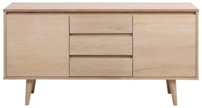 Нисък скрин от декор от дъб естествен 150x75 cm Nagano – Actona