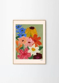 Постер 50x70 cm Flowers on Sage Green – Carla Llanos – The Poster Club