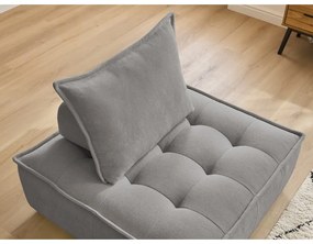 Светлосиво шенилово кресло Elisa – Bobochic Paris