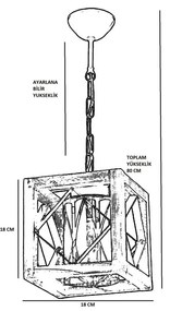 Висяща лампа от габър Zikzak Camlı - Opviq lights