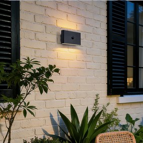 Стенна лампа черна 4-степенен сензор магнитна вкл. LED акумулаторна - Batt