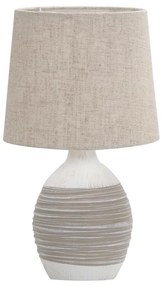 Бежова настолна лампа с текстилен абажур (височина 35 cm) Ambon - Candellux Lighting