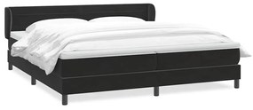 3317663 vidaXL Боксспринг легло с матраци, черно, 180x220 см, кадифе