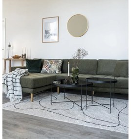 Черна кръгла маса за кафе ø 70 cm Venezia - House Nordic