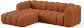 Шенилов ъглов диван в тухлен цвят (ляв ъгъл) Lupine – Micadoni