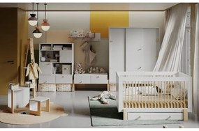 Светло сив/естествен стенен детски шкаф за дрехи Cube - Pinio