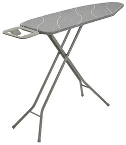 Маса за гладене Kinghoff KH 1939, 114x35.5 см, 7 позиции за регулиране, Поставка за ютия, Сив