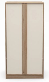 Кремаво-естествен гардероб от декор от дъб 90x180x53 cm Dennis – Marckeric