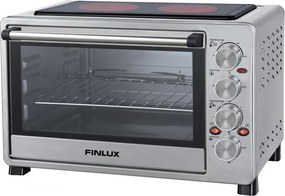 Втора ръка: Готварска печка с керамичен плот Finlux FCO-42SRL, 42 l, Съвместна работа на котлони и фурна, Конвекция, Шиш, Инокс