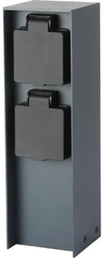 Brilagi - Екстериорен стълб с контакти PILLAR 2Z SCHUKO 230V IP44 антрацит