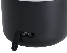 Градинска настолна лампа черна и бяла с презареждаща се LED IP44 - Haard