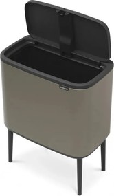 Кош за боклук Brabantia Bo Touch 651105, 36 л, Плавно и безшумно отваряне, Голям отвор, Сив