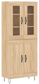 3198372 vidaXL Висок шкаф, дъб сонома, 69,5x34x180 см, инженерно дърво