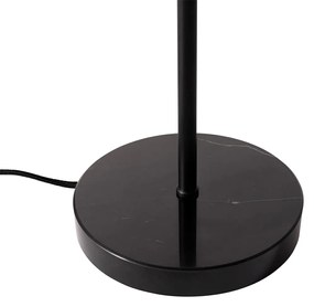 Модерна настолна лампа черна с опалово стъкло - Drop