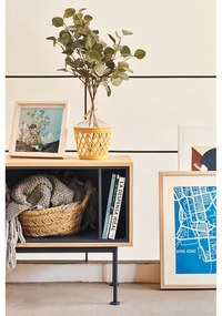 Антрацитно сив ТВ скрин с дъбов фурнир Yoko - Teulat