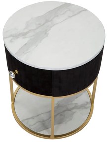 Нощно шкафче в черно и златно Montpellier - Mauro Ferretti