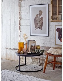 Бяло-сив памучен килим 90x150 cm Katie – Bloomingville