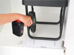 Кош за разделно събиране на боклук Brabantia Sort&Go 1008862, 2x15 л, Вътрешен монтаж с телескопична рамка, Сив/зелен