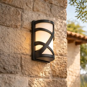 Модерна външна стенна лампа черна IP44 - Suzie