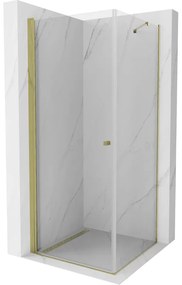 Mexen Pretoria душ кабина хенг 90 x 90 см, прозрачна, златна - 852-090-090-50-00