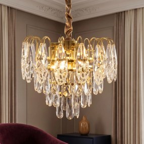 Кристална висяща лампа SWE078-CP 30cm GOLD