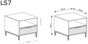 Нощно шкафче LINKaSTYLES LS-7 /cashmere/