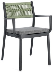 Сиви пластмасови градински столове в комплект от 4 бр. Alvin – Bizzotto